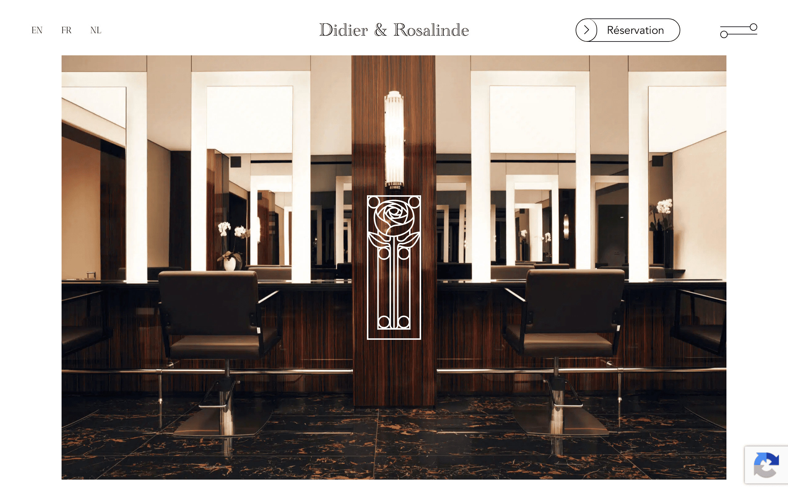 Capture du site web Didier & Rosalinde salon de coiffure à Ixelles